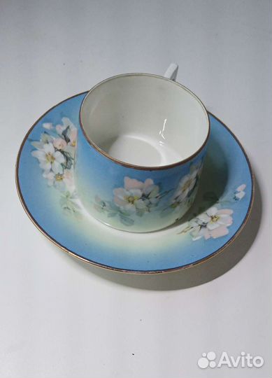 Чайная пара фарфор Гарднер и тарелка