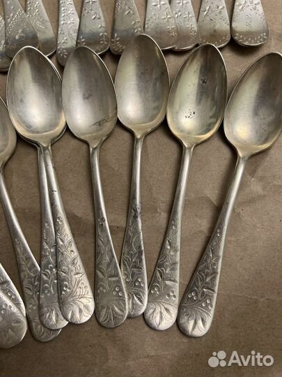 Столовое антикварное серебро 19 века