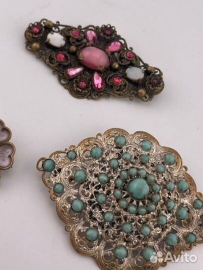 Антикварная Брошь Найгер Neiger Чехия