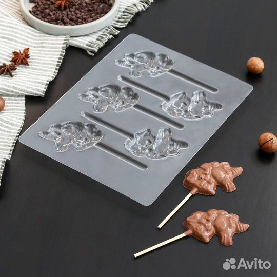 Форма для шоколада и конфет «Единорог», 5 ячеек, 2