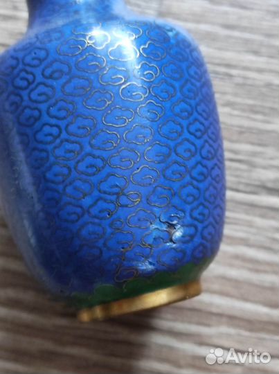 Ваза маленькая вазочка мини клуазоне Япония