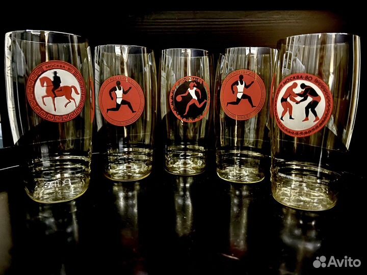 Стаканы коллекционные Олимпиада Москва 80