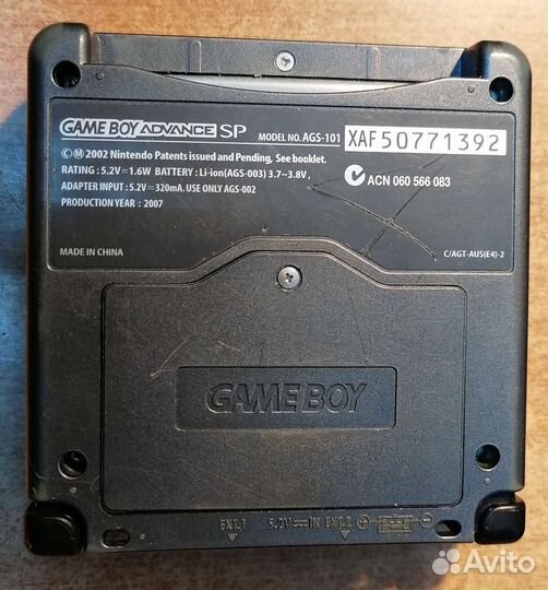 Корпус GBA SP + плата