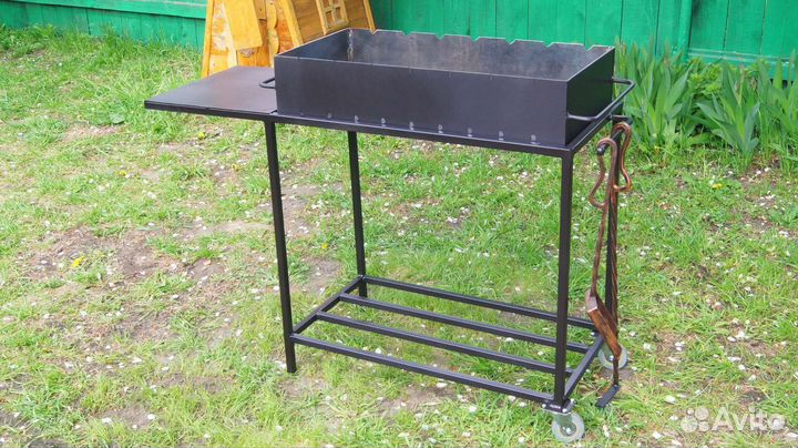 Мангал с колесами 5 мм