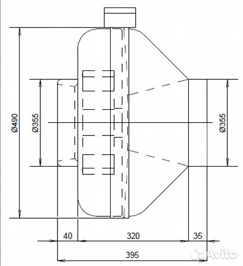 Круглый канальный вентилятор - Rosenberg R 355