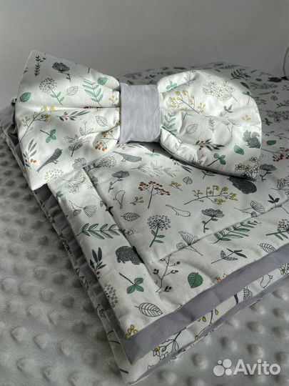 Одеяло плед на выписку для новорожденного