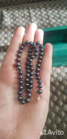 Черный жемчуг золото 585
