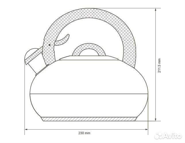 Чайник для плиты Vinzer Melody 3,5 л 89002