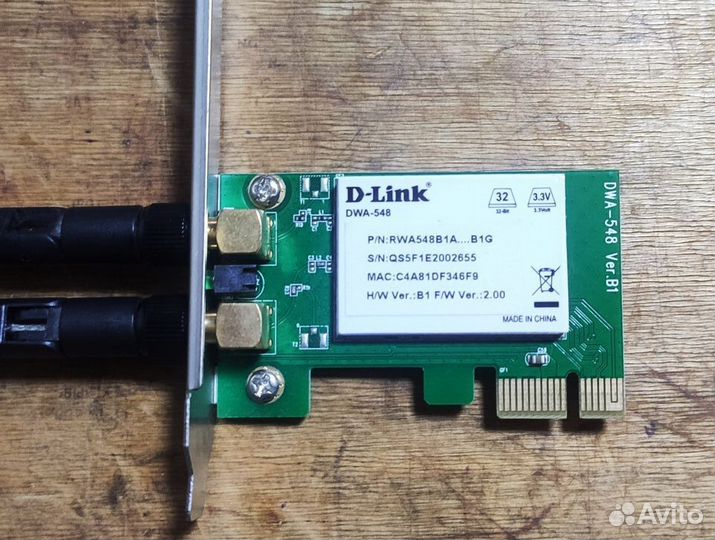 Сетевой адаптер Wi Fi D-Link N300 PCI Express
