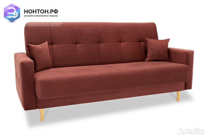 Диван книжка Фиеста бордовый