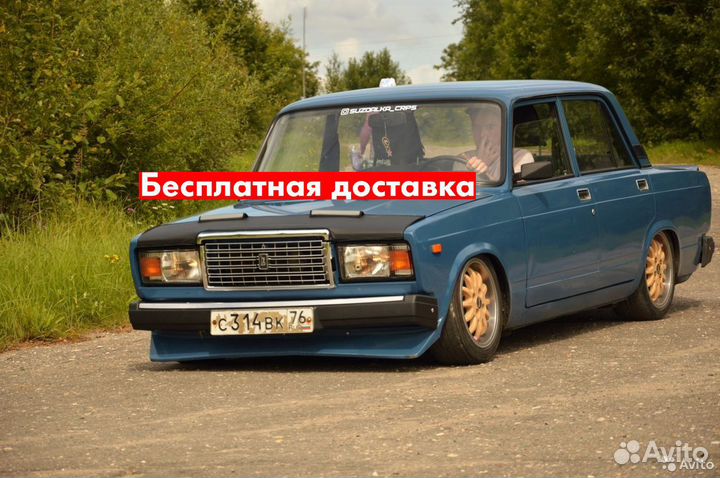 Кожаный дефлектор капота Ваз 2105 / 2107