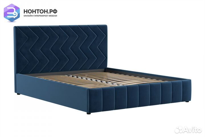 Кровать Милана синяя