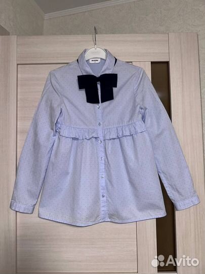 Блузка acoola,голубой цвет,длинный рукав,146