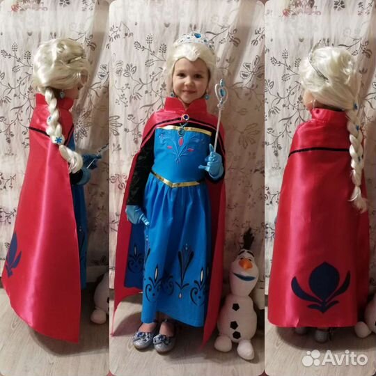 Походные платья Эльзы и Анны, Олаф, парики, все ра