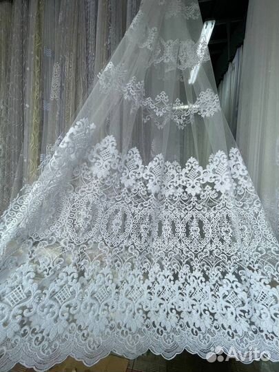 Тюль на отрез,высота 3 м,доставка