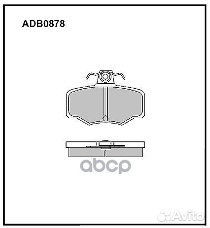 Колодки тормозные дисковые зад ADB0878 alli