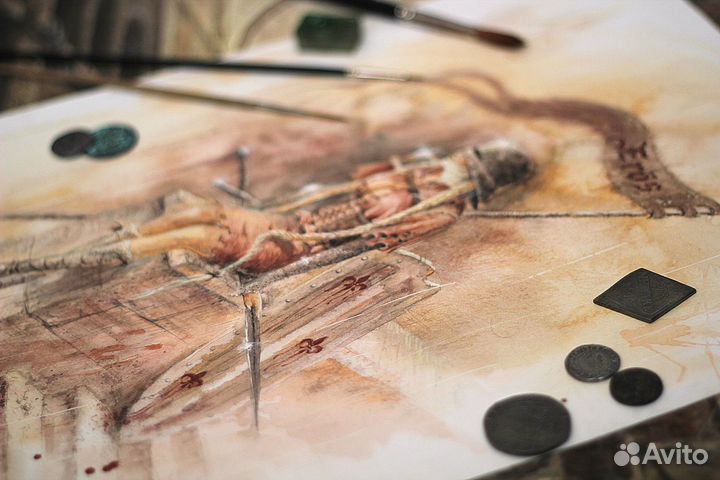 Картина о женской любви. Акварель