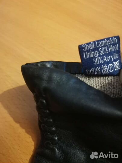 Перчатки кожаные женские, р. 6.5