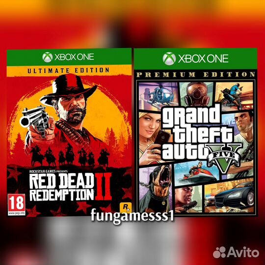 RDR 2 Ultimate + GTA 5 Premium xbox One/XS