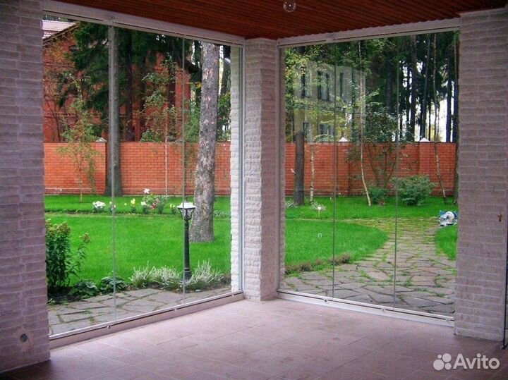 Безрамное остекление террас