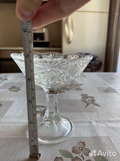 Ваза для варенья хрустальная советская