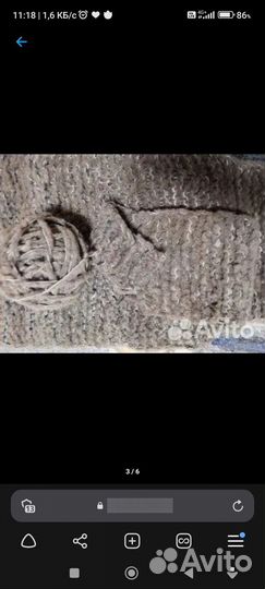 Нить меховая, шарф Passigattti, серый, косы