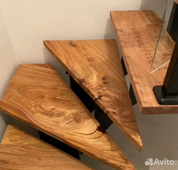 Ступени из слэбов карагача