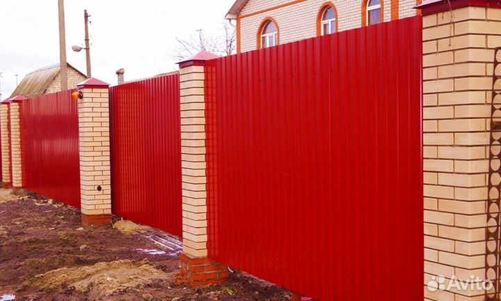 Заборы из профнастила, евроштакетника, 3D
