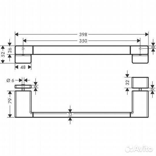 Ручка для двери в душевую Hansgrohe AddStoris 398