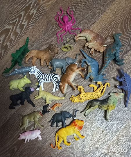 Игрушки фигурки животных 22 штуки