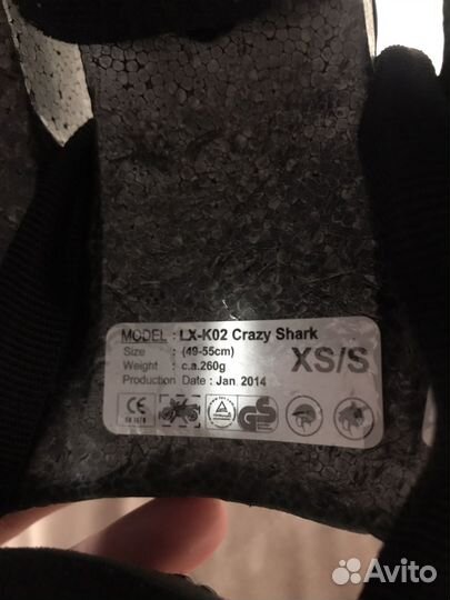 Шлем детский Акула