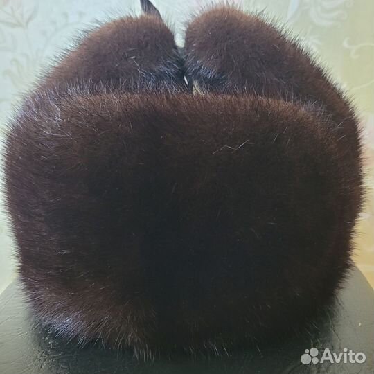 Норковая шапка мужская ушанка