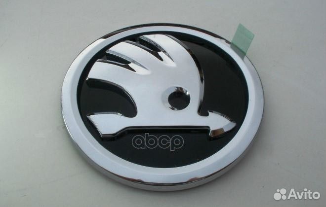 Эмблема skoda, Черный/chrom 3V0853621afod VAG