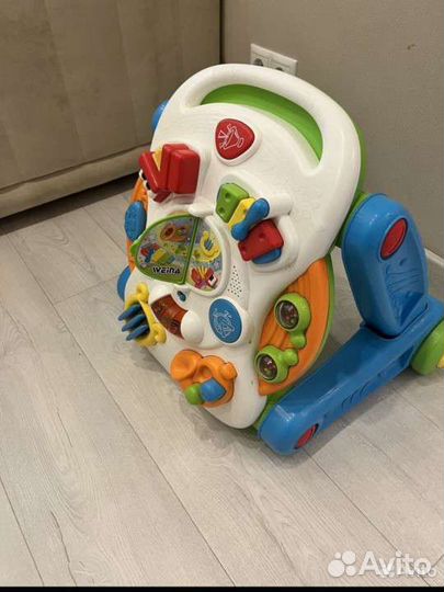 Развивающий музыкальный ходунки каталка 2в1