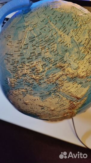 Глобус рельефный физико-политический