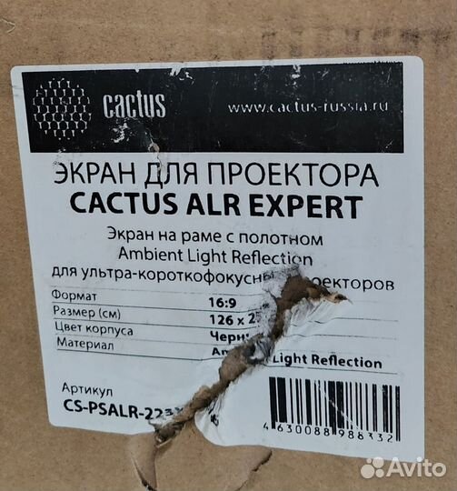 Экран для проектора Cactus ALR Expert