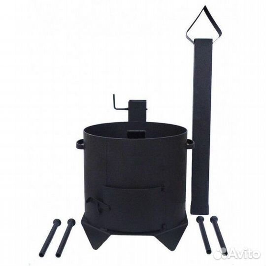 Печь для казана с трубой