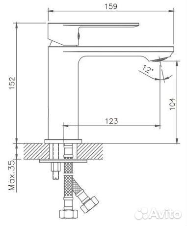 Смеситель для раковины Haiba hb10590-7 Черный