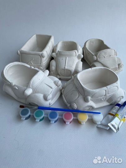 Набор для раскрашивания. Машинки из гипса