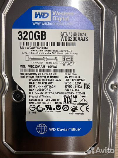 Жесткий диск WD 320gb