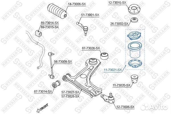 Пыльник амортизатора переднего daewoo lacetti 04