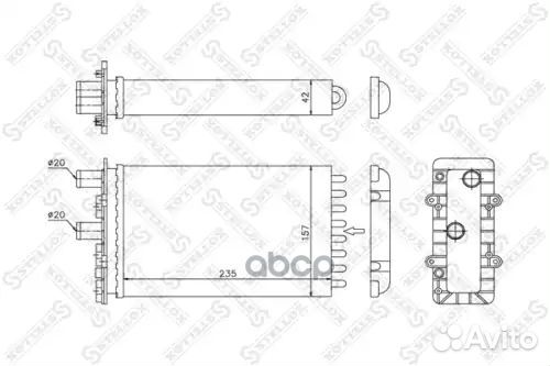 Радиатор печки VW T4 1.8-2.8i/D 90-03 1035079sx