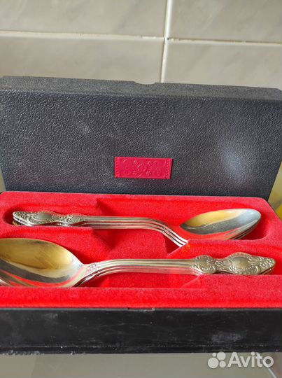 Комплект столовых ложек 6 штук мельхиор. В коробке