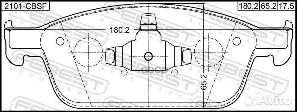 Колодки тормозные передн ford focus III CB8 201
