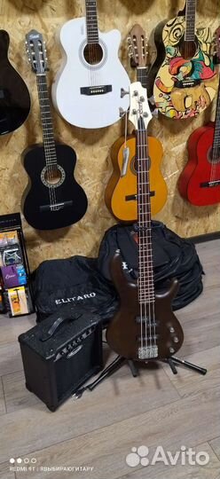 Бас-гитара с комбоусилителем, комплект