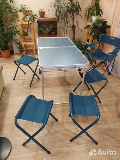 Стол складной для кемпинга и 4 стула. Аренда