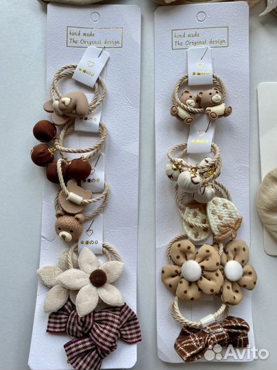 Бантики, резинки, заколки для волос