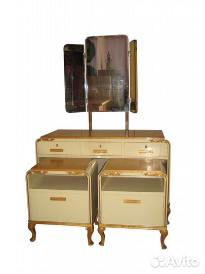 Антикварный Трельяж и две тумбы 1940-50гг