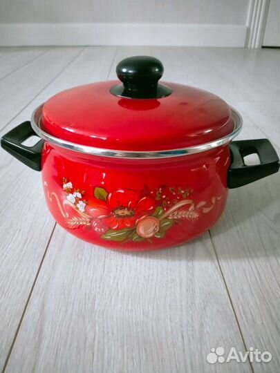 Эмалированная Кастрюля Югославия винтаж