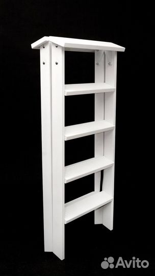 Стремянка деревянная 5 ступеней марк Белая